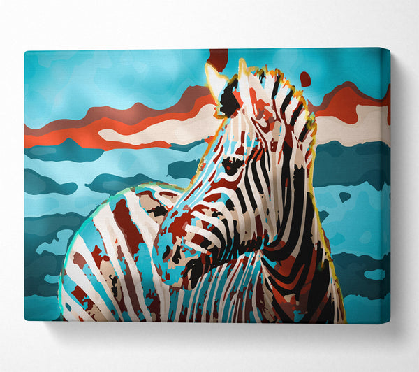  A Canvas Print of Zebra Colours Canvas Print