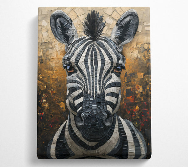  A Canvas Print of Zebra Mosaic Canvas Art