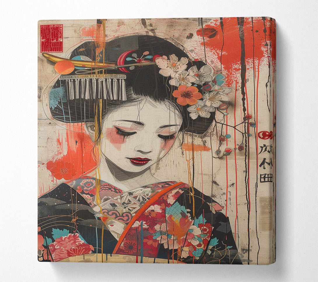  A Canvas Print of The Geisha'S Tears Canvas Wall Art