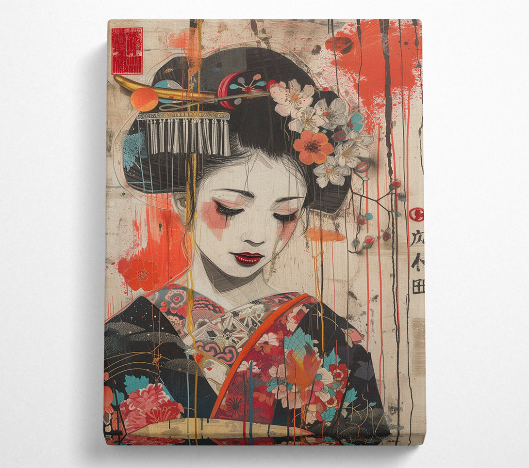  A Canvas Print of The Geisha'S Tears Canvas Wall Art