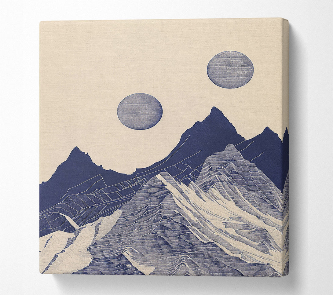  A Canvas Print of Lunar Mountains Canvas Art