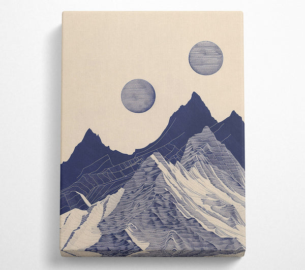  A Canvas Print of Lunar Mountains Canvas Art