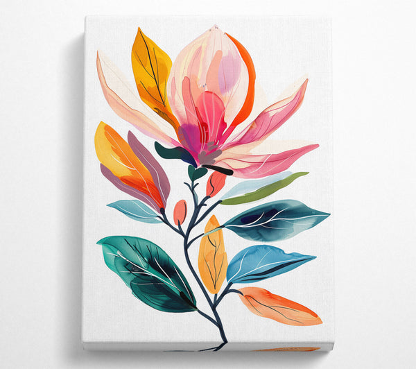  A Canvas Print of Abstract Floral Canvas Print