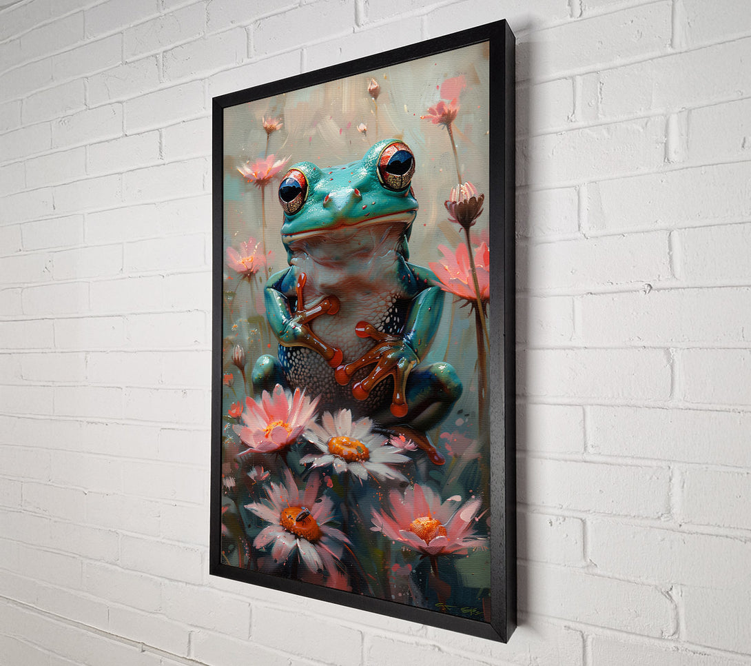  A Canvas Print of The Curious Frog Canvas Wall Art