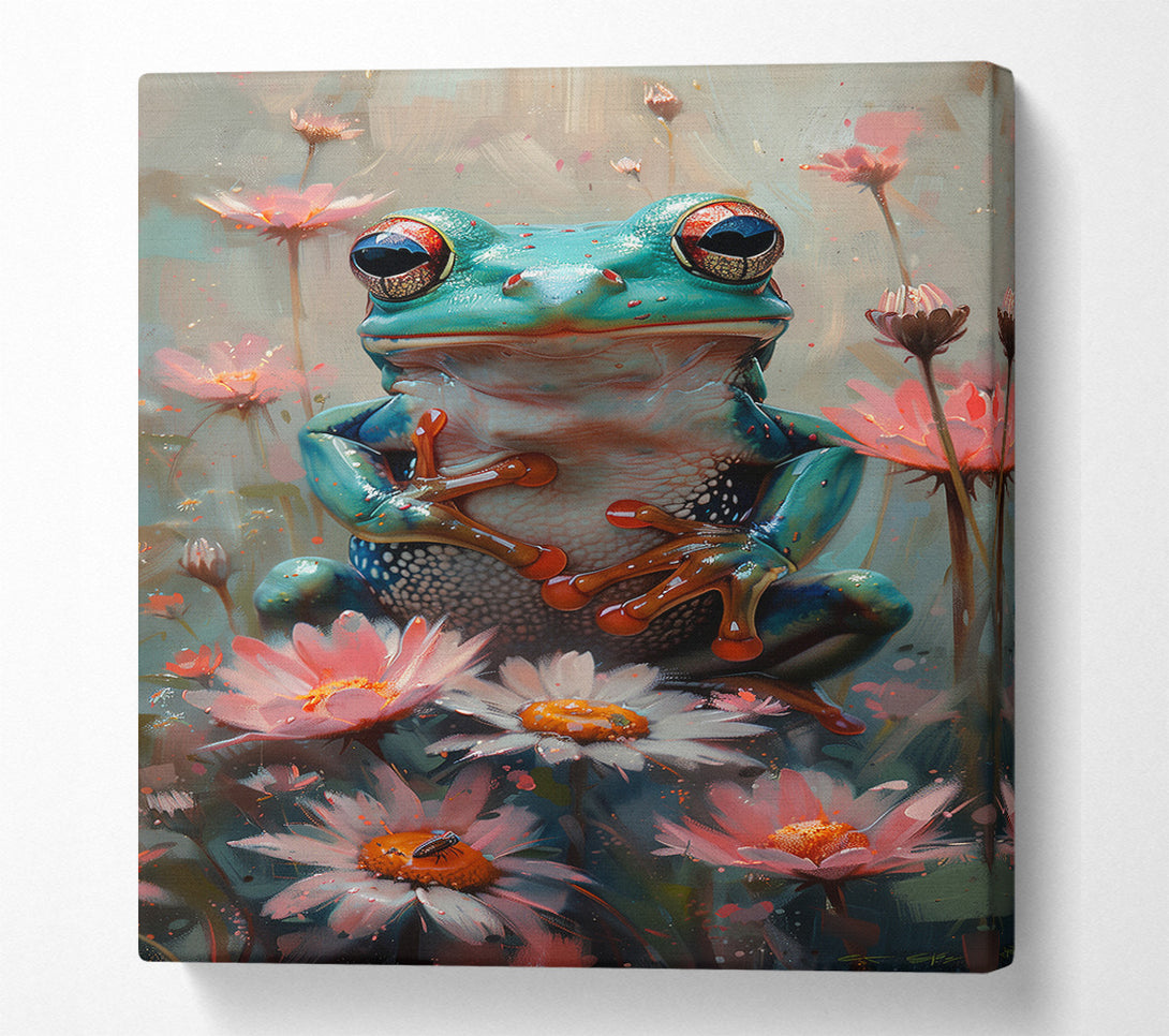  A Canvas Print of The Curious Frog Canvas Wall Art