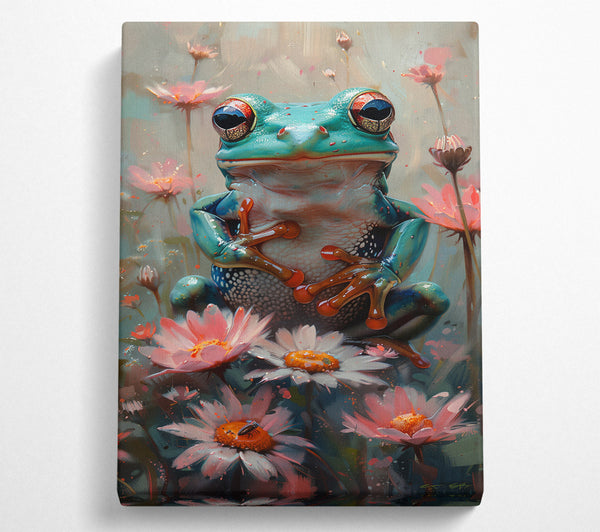  A Canvas Print of The Curious Frog Canvas Wall Art