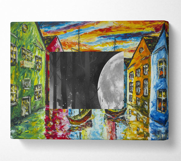  A Canvas Print of Moonlit Forest Canvas Print