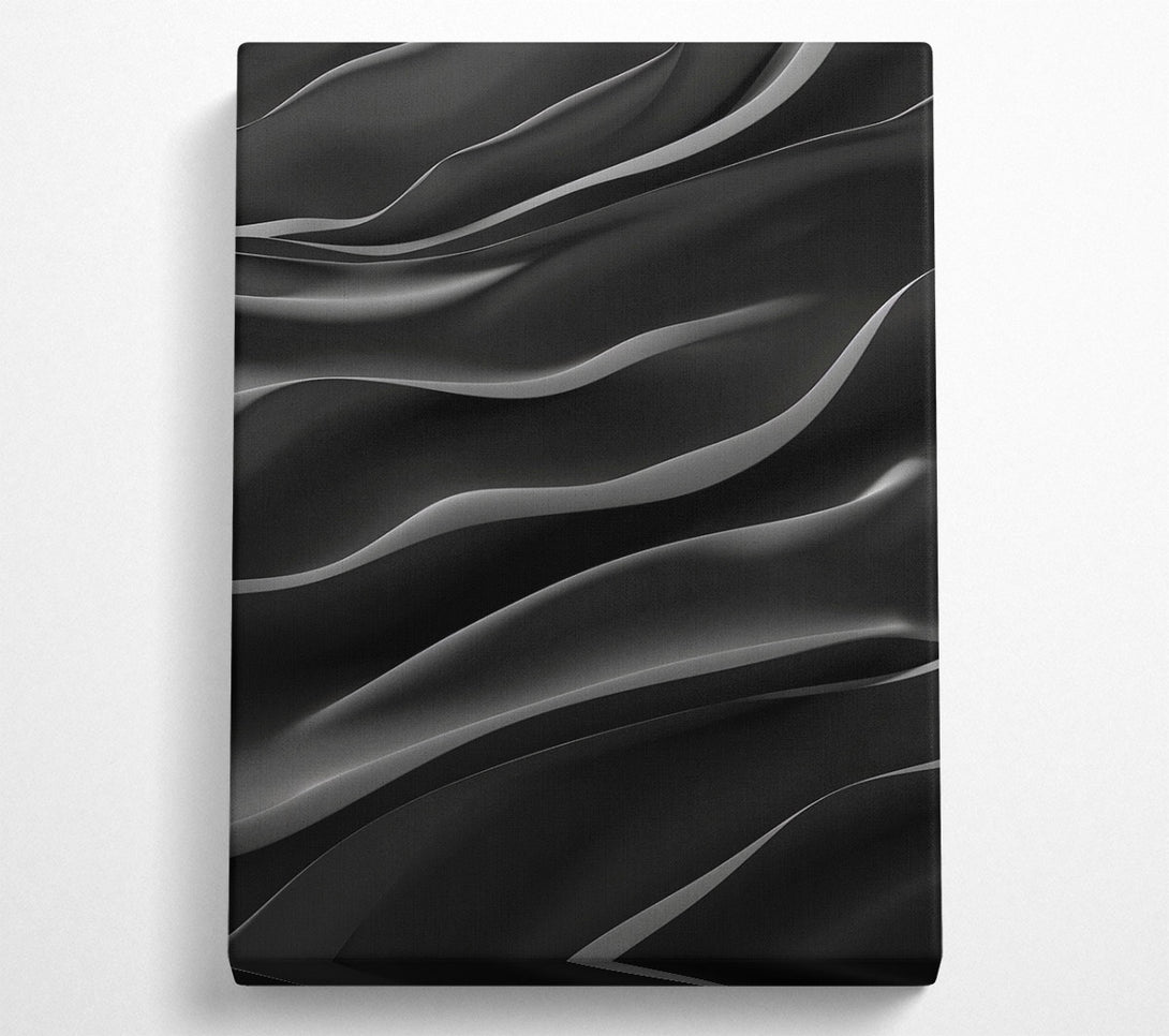  A Canvas Print of Onyx Waves Canvas Art
