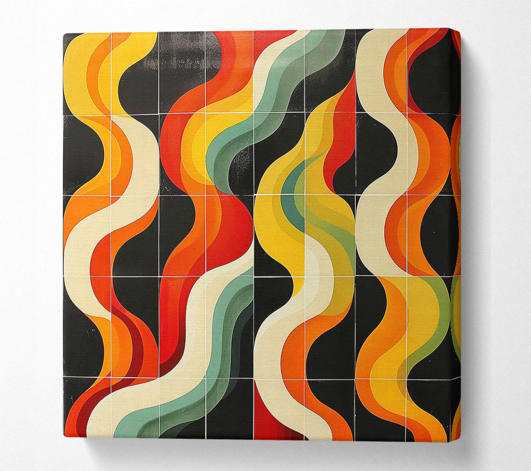  A Canvas Print of Groovy Waves Canvas Wall Art