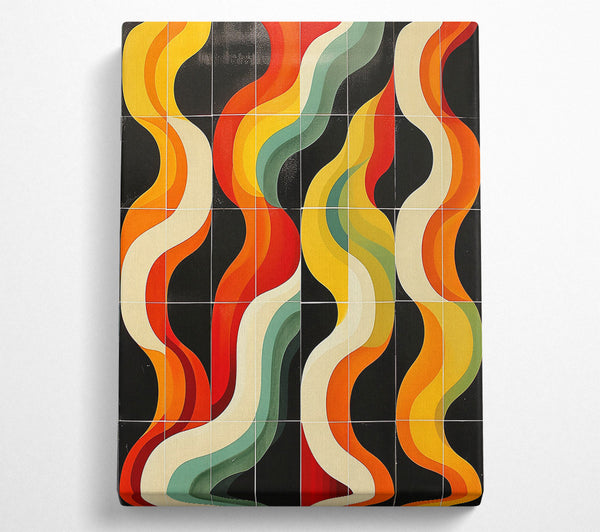  A Canvas Print of Groovy Waves Canvas Wall Art