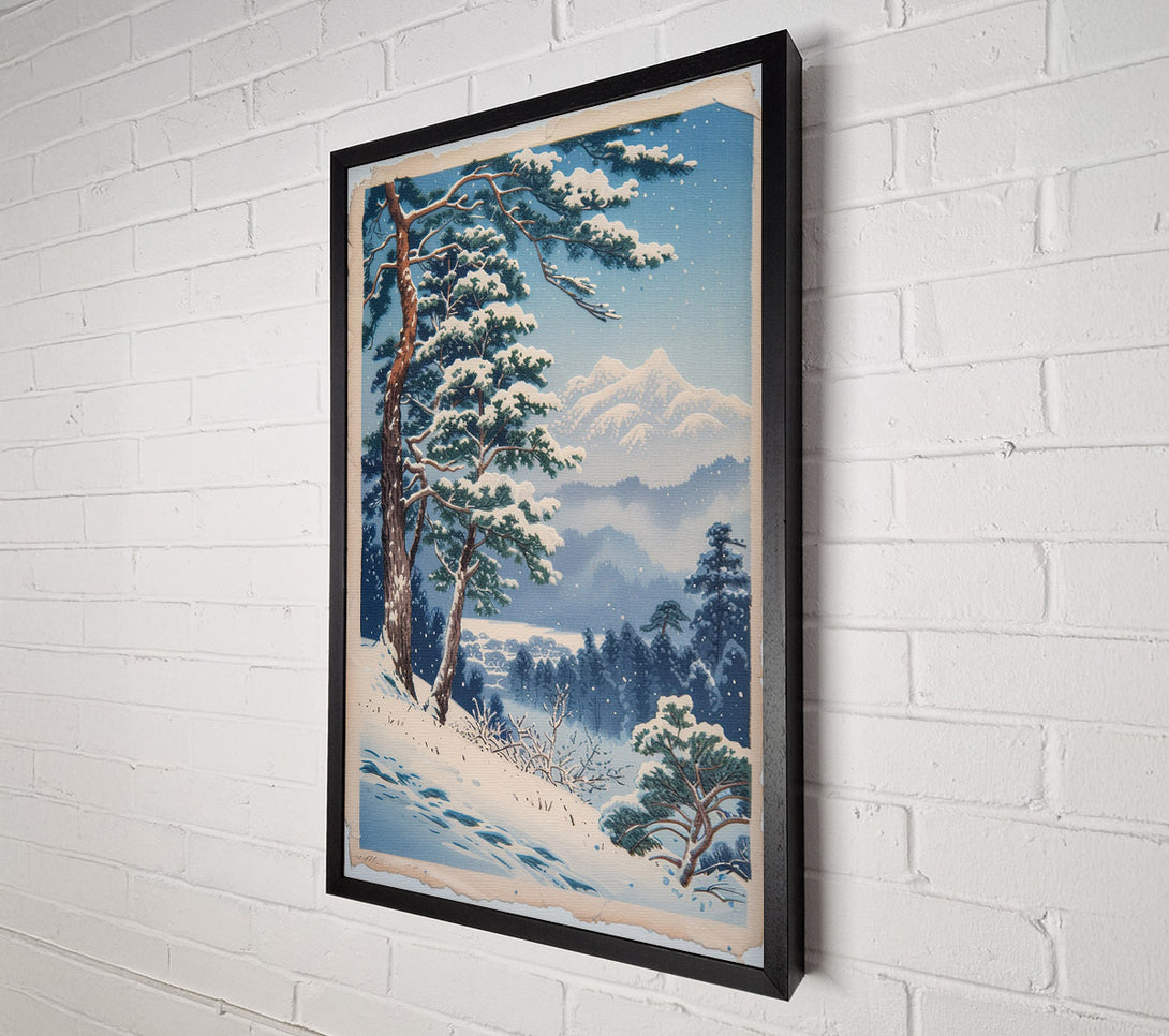 A Canvas Print of Snow-Covered Trees And Mountains Canvas Wall Art