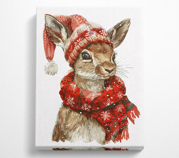  A Canvas Print of Snowy Hare Canvas Wall Art
