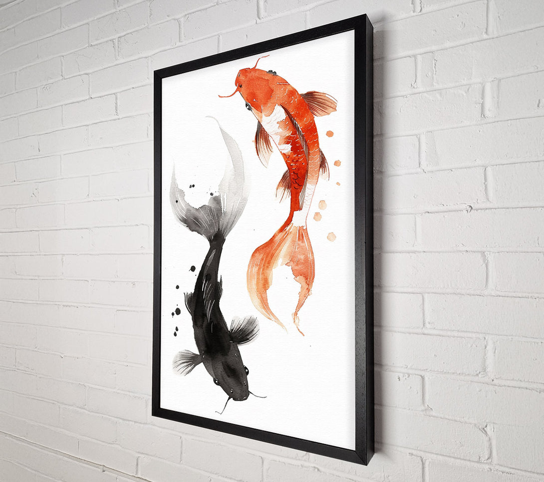  A Canvas Print of Yin And Yang Koi Canvas Art