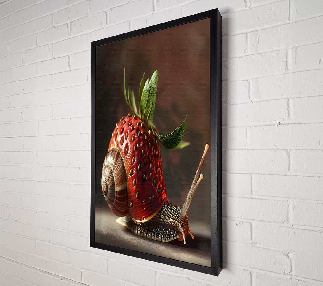  A Canvas Print of Strawberry Snail Canvas Print