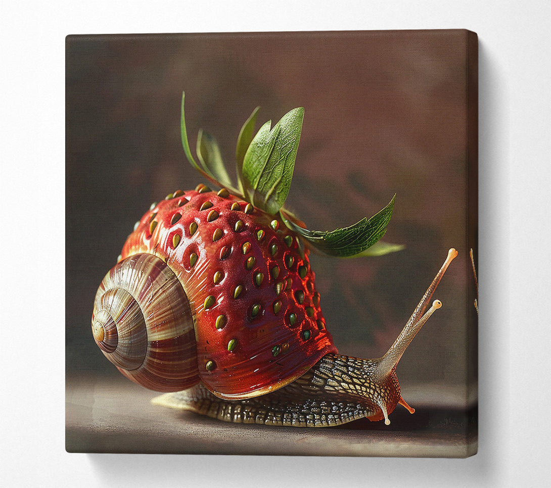  A Canvas Print of Strawberry Snail Canvas Print