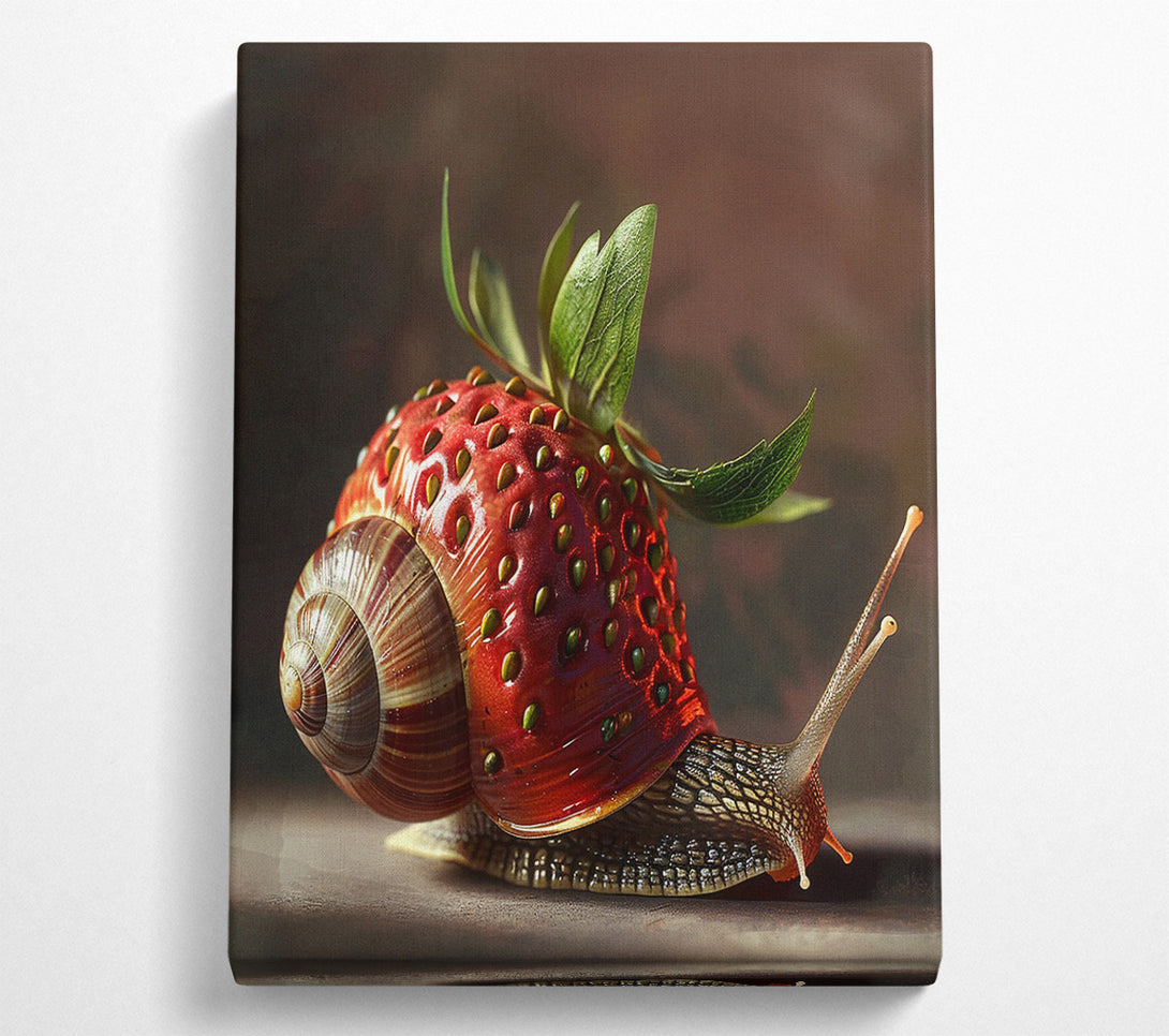  A Canvas Print of Strawberry Snail Canvas Print