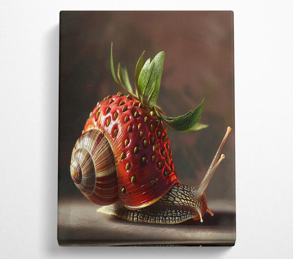  A Canvas Print of Strawberry Snail Canvas Print