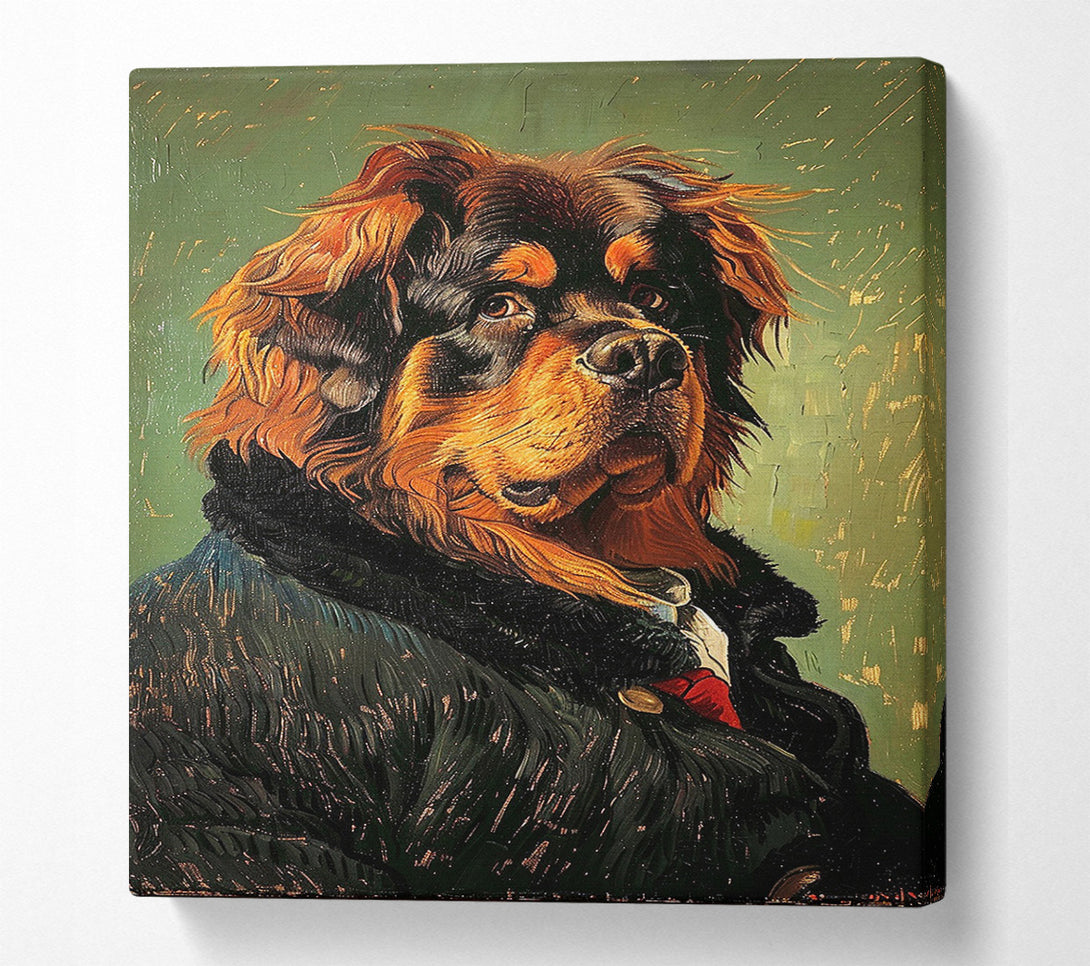  A Canvas Print of Doge With A Pearl Earring Canvas Print