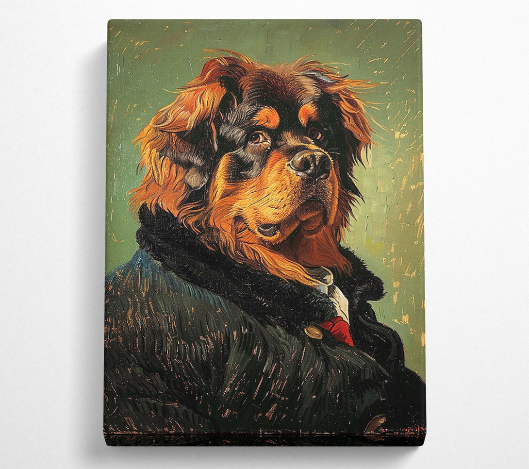  A Canvas Print of Doge With A Pearl Earring Canvas Print
