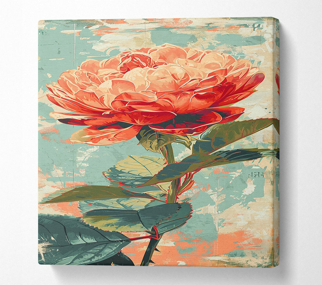  A Canvas Print of Crimson Bloom Canvas Wall Art