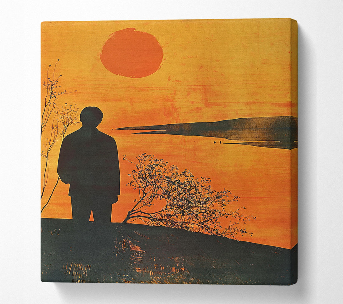  A Canvas Print of Lonely Man Canvas Wall Art