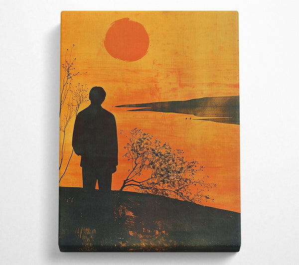  A Canvas Print of Lonely Man Canvas Wall Art