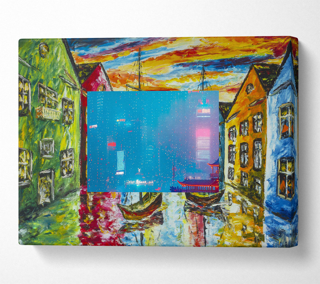  A Canvas Print of City Lights Canvas Art