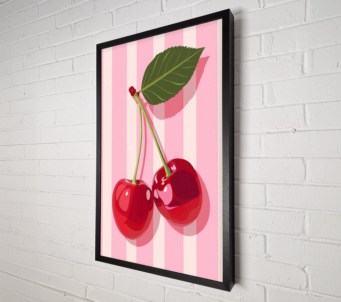  A Canvas Print of A Couple Of Cherries Canvas Art