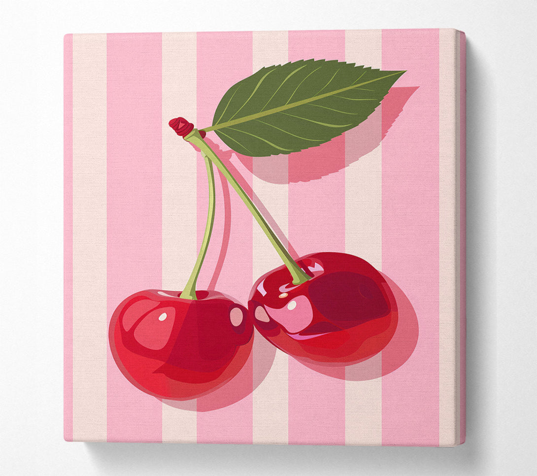 A Canvas Print of A Couple Of Cherries Canvas Art