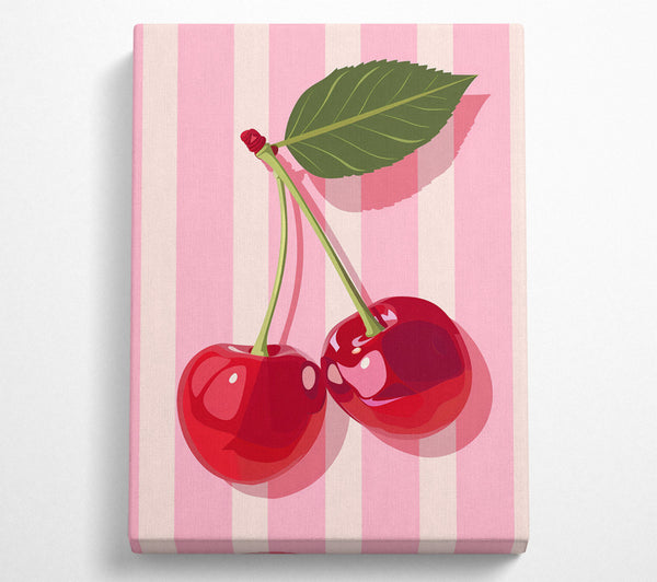  A Canvas Print of A Couple Of Cherries Canvas Art