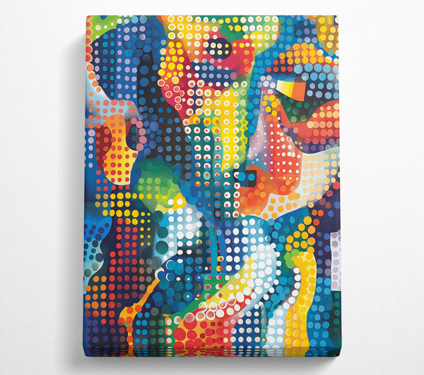  A Canvas Print of A Colorful Polka-Dot World Canvas Art