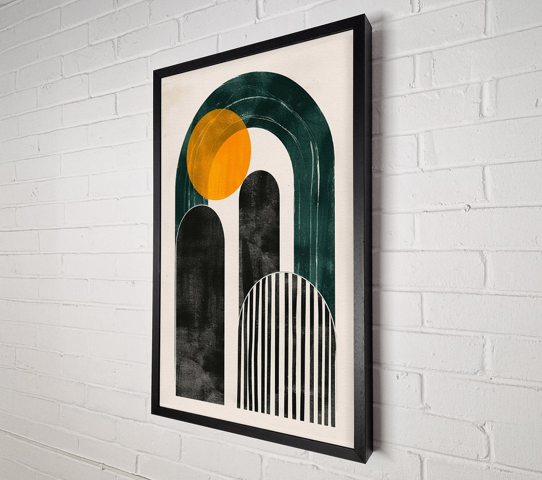  A Canvas Print of Mid Century Modern Sun Canvas Art