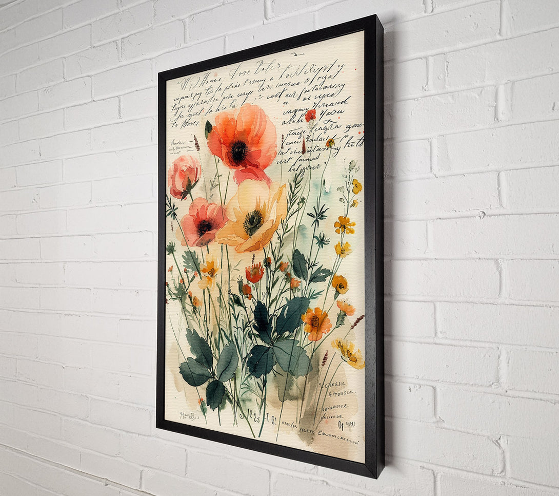  A Canvas Print of Pressed Flowers Canvas Art