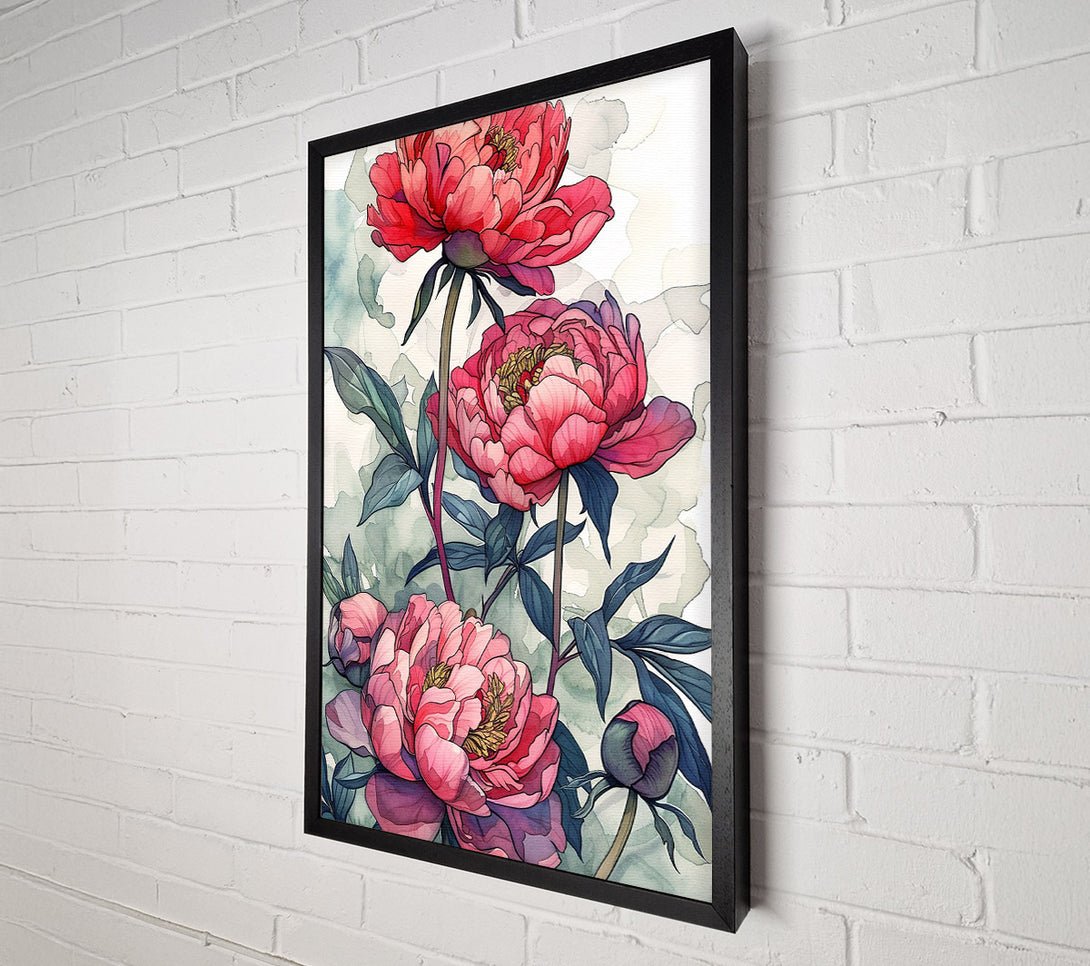  A Canvas Print of Blushing Peonies Canvas Wall Art