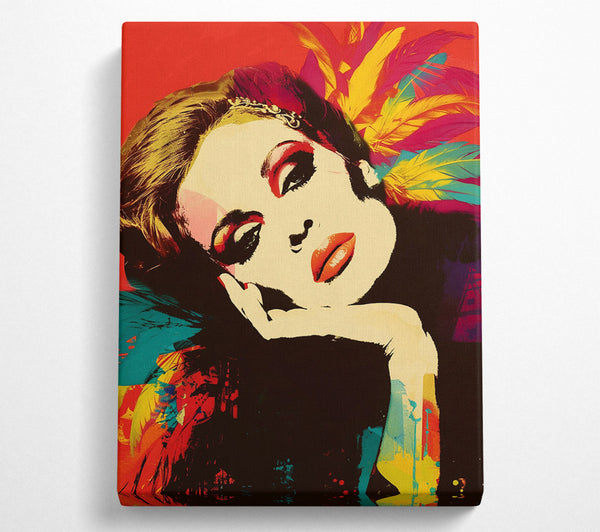  A Canvas Print of Adele In Red Canvas Art