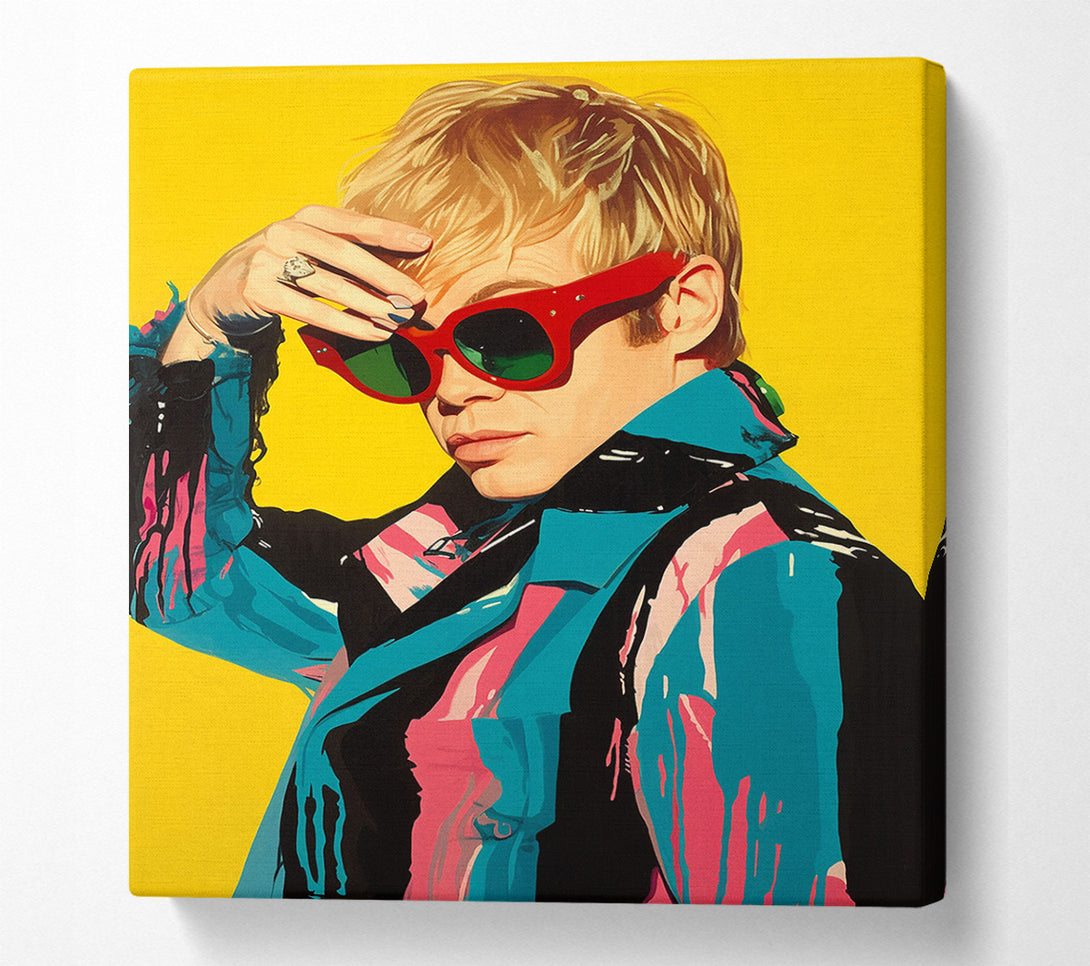  A Canvas Print of The Man In The Red Sunglasses Canvas Art