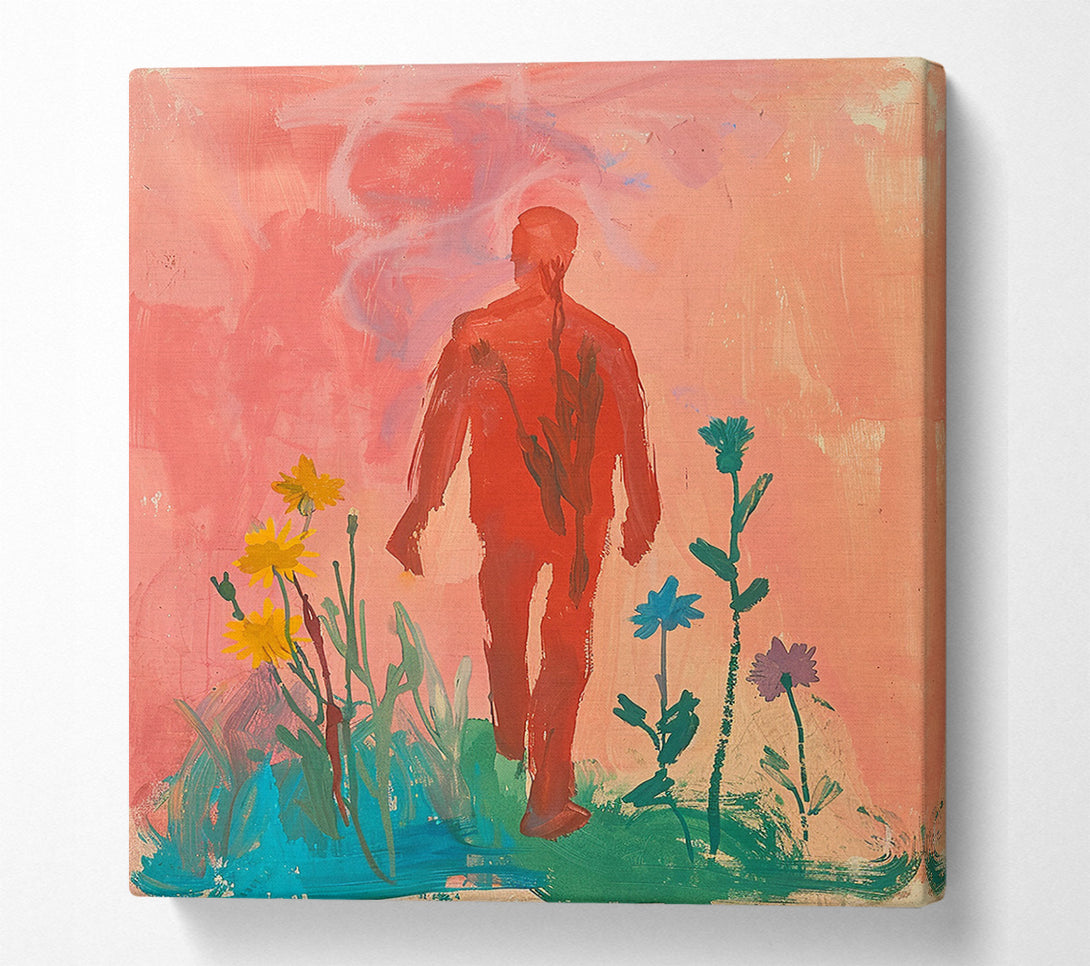  A Canvas Print of Man In The Garden Canvas Print
