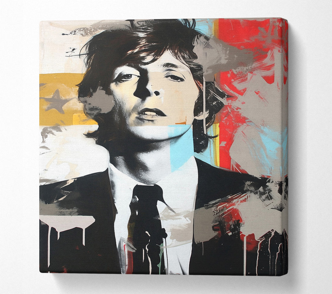  A Canvas Print of Mick In Blue Canvas Art