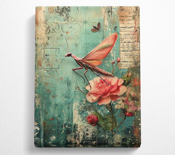  A Canvas Print of The Praying Mantis And The Rose Canvas Art