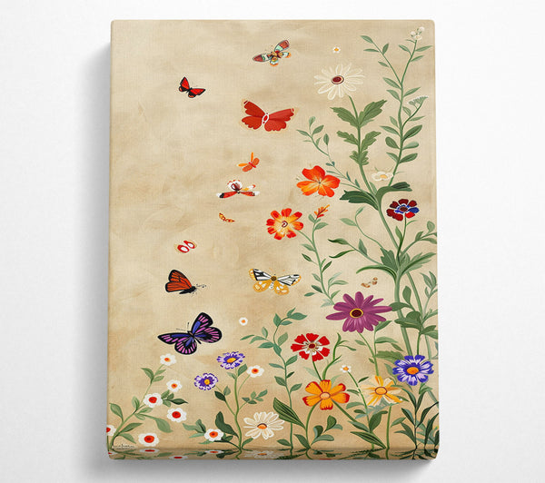  A Canvas Print of Butterflies In The Garden Canvas Art