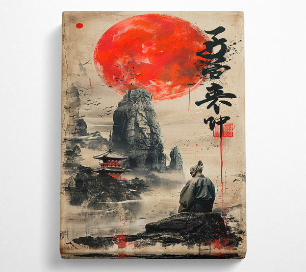  A Canvas Print of The Solitary Monk Canvas Print