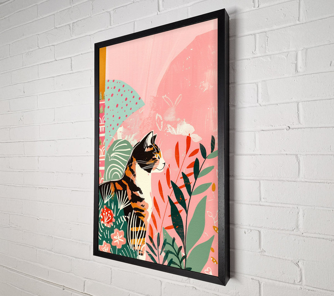  A Canvas Print of The Curious Calico Canvas Wall Art