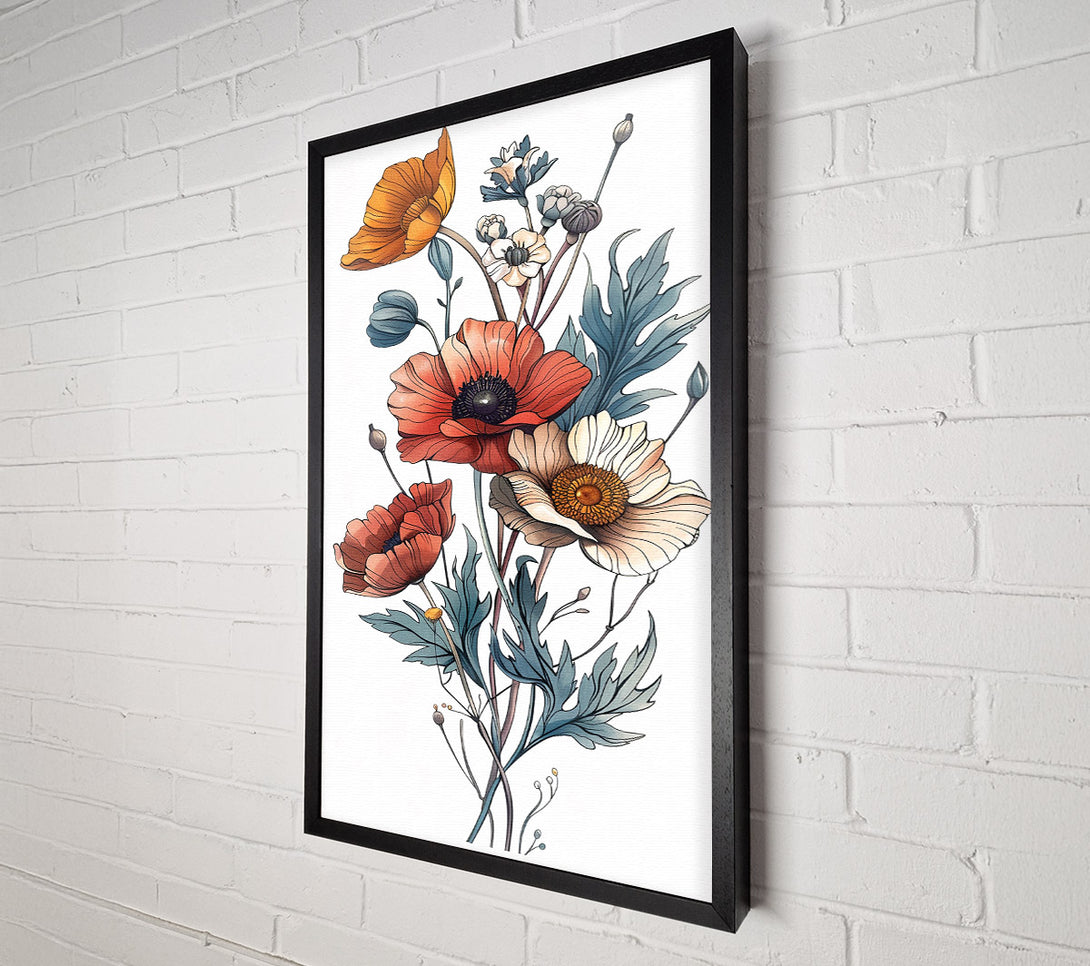  A Canvas Print of Poppy Party Canvas Wall Art