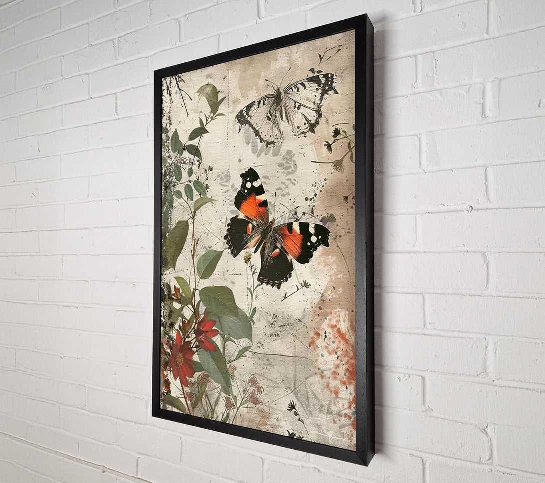  A Canvas Print of Butterflies In The Garden Canvas Art