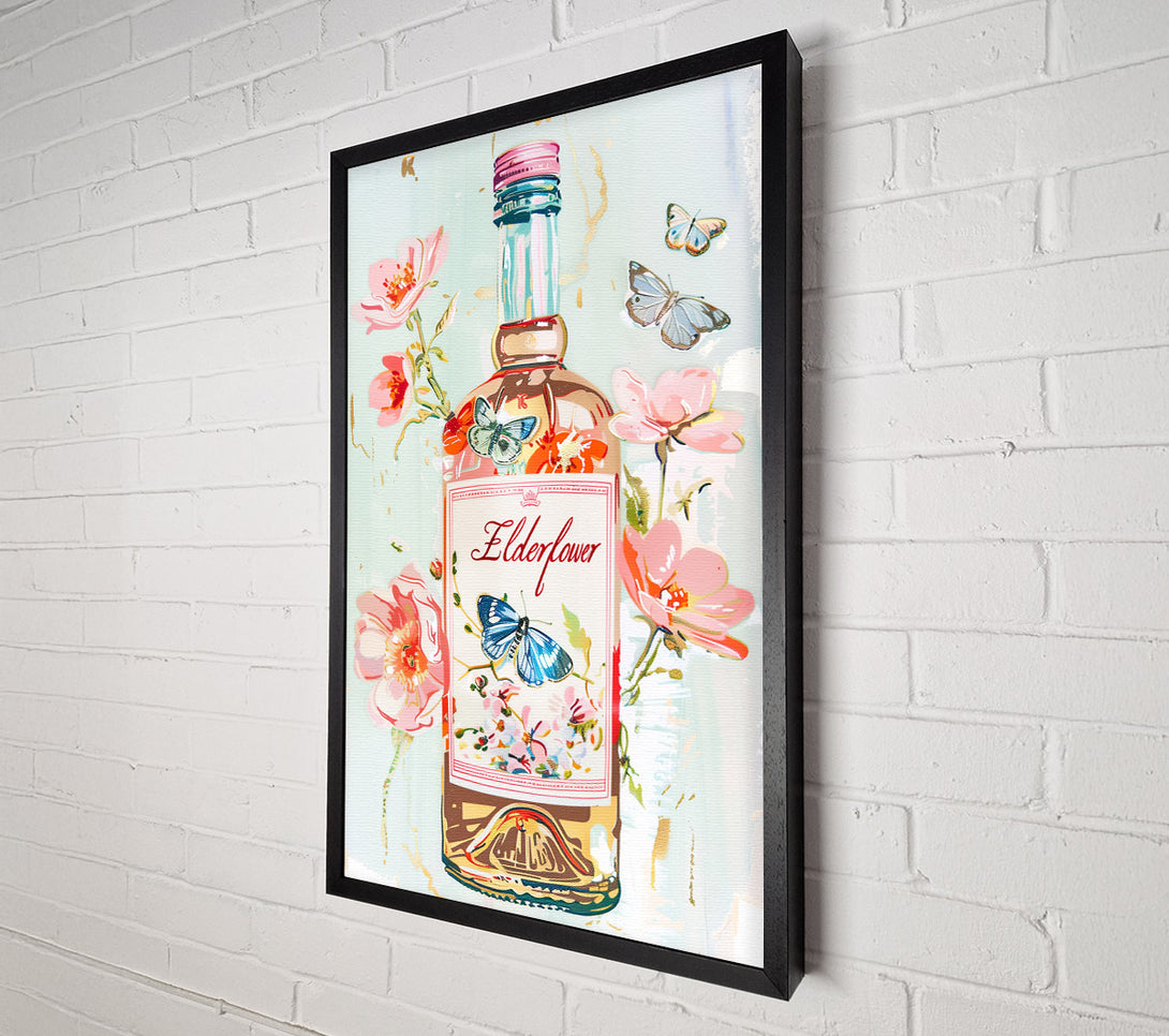  A Canvas Print of Elderflower Liqueur Canvas Wall Art