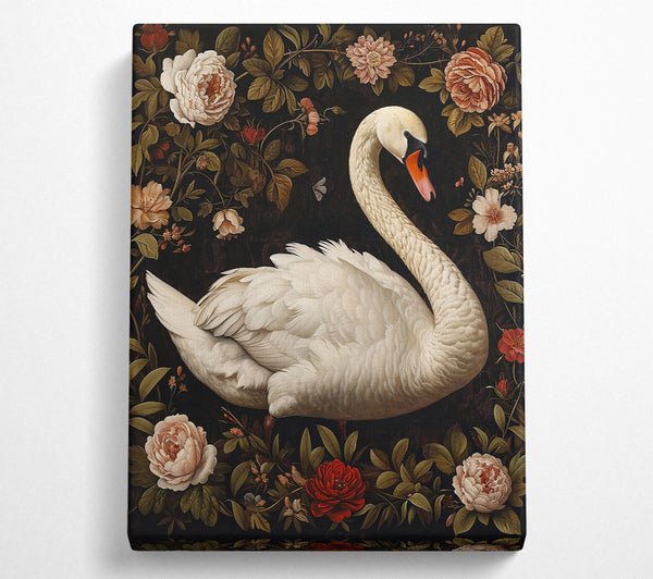  A Canvas Print of The Swan In The Garden Canvas Print