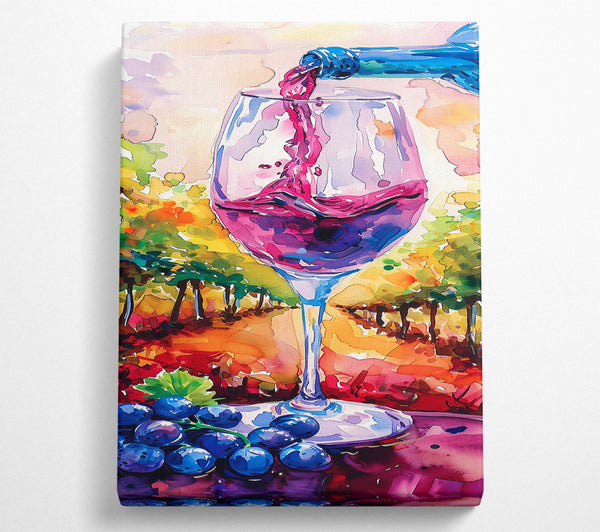  A Canvas Print of A Toast To The Vineyard Canvas Print