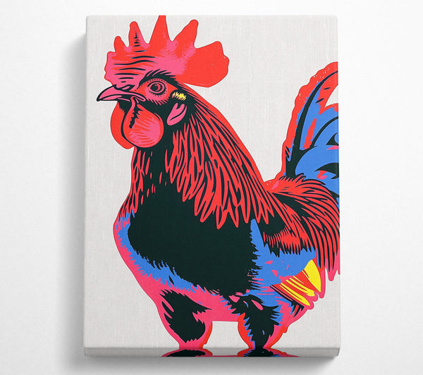  A Canvas Print of Pop Art Rooster Canvas Print