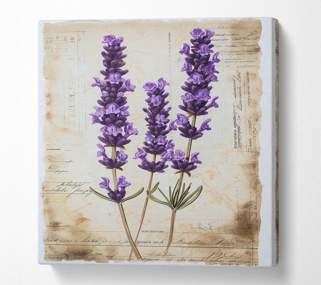  A Canvas Print of Lavender Botanical Study Canvas Wall Art