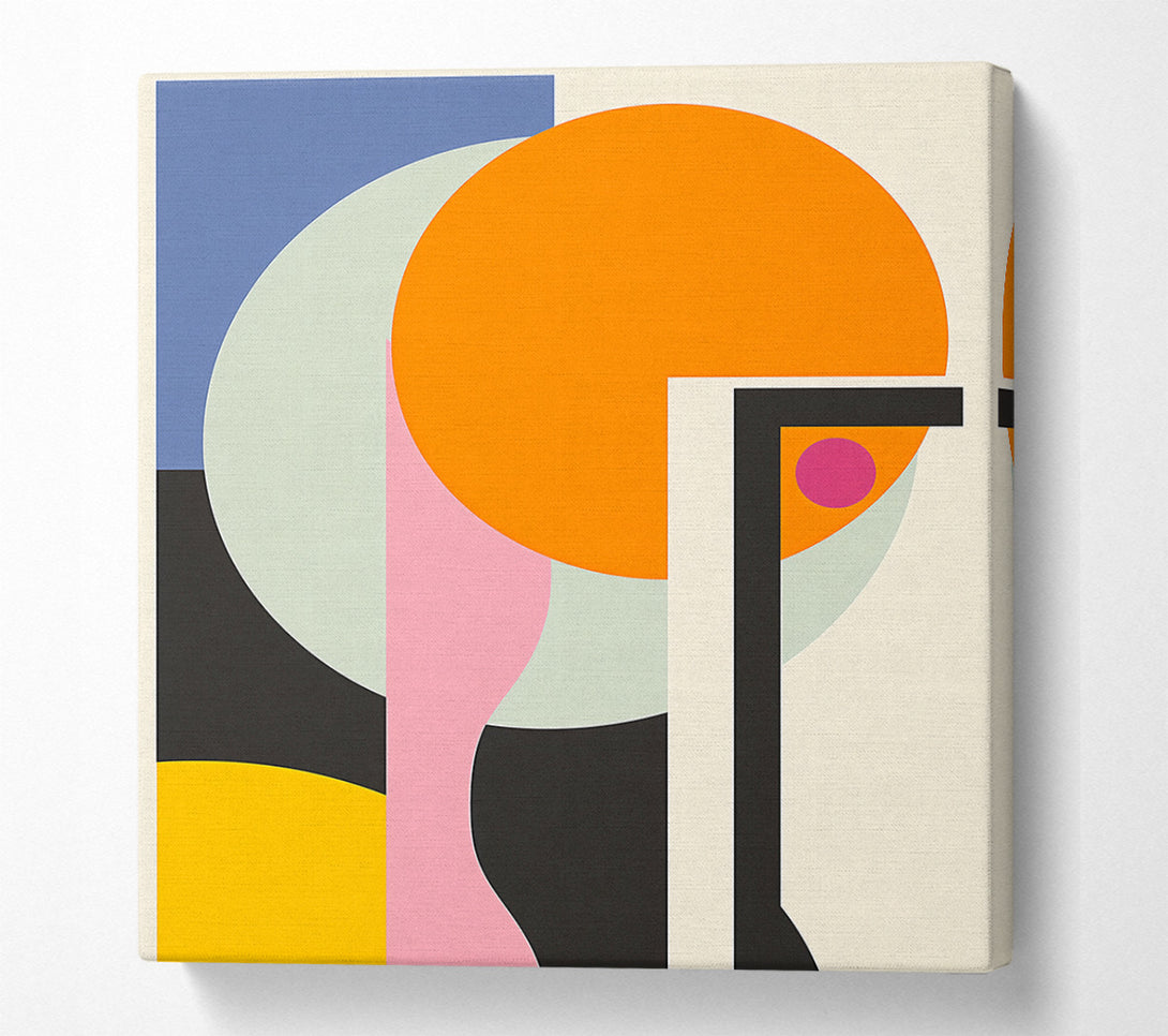  A Canvas Print of Abstract Geometric Composition Canvas Print